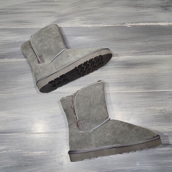 Style & Co Suede Boots 9M Gray Teenyy Cold Weather Booties - Picture 1 of 10